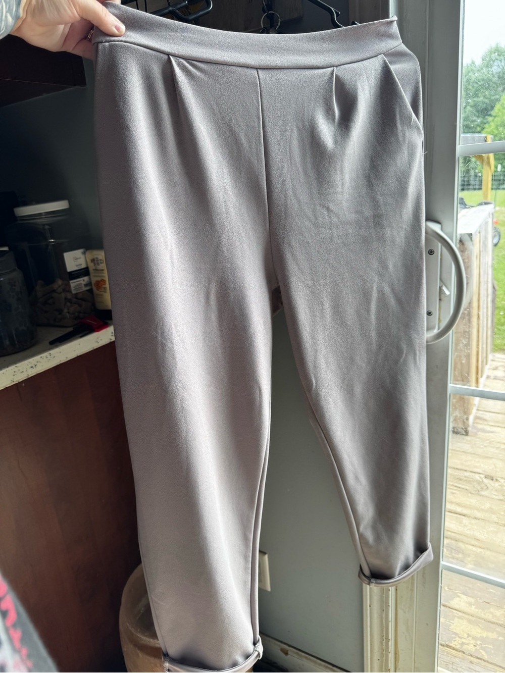 SHEIN Dusty lavender Pull-On Pants